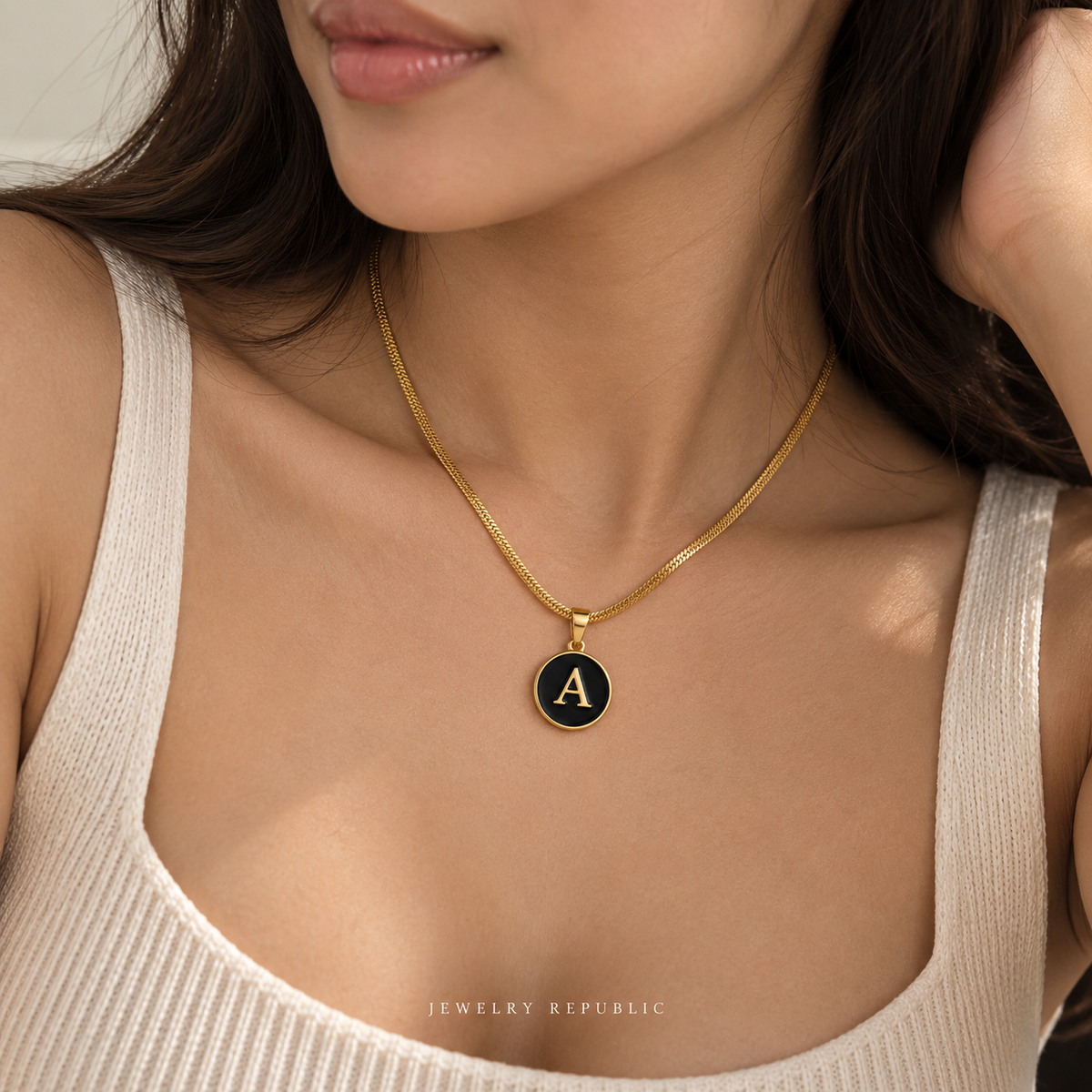 Midnight Initial Necklace