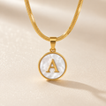 The Mother of Pearl Initial Necklace